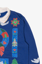 Vintage Blue Spumoni Ugly Christmas Sweatshirt (1980s)
