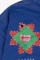 Vintage Blue Spumoni Ugly Christmas Sweatshirt (1980s)