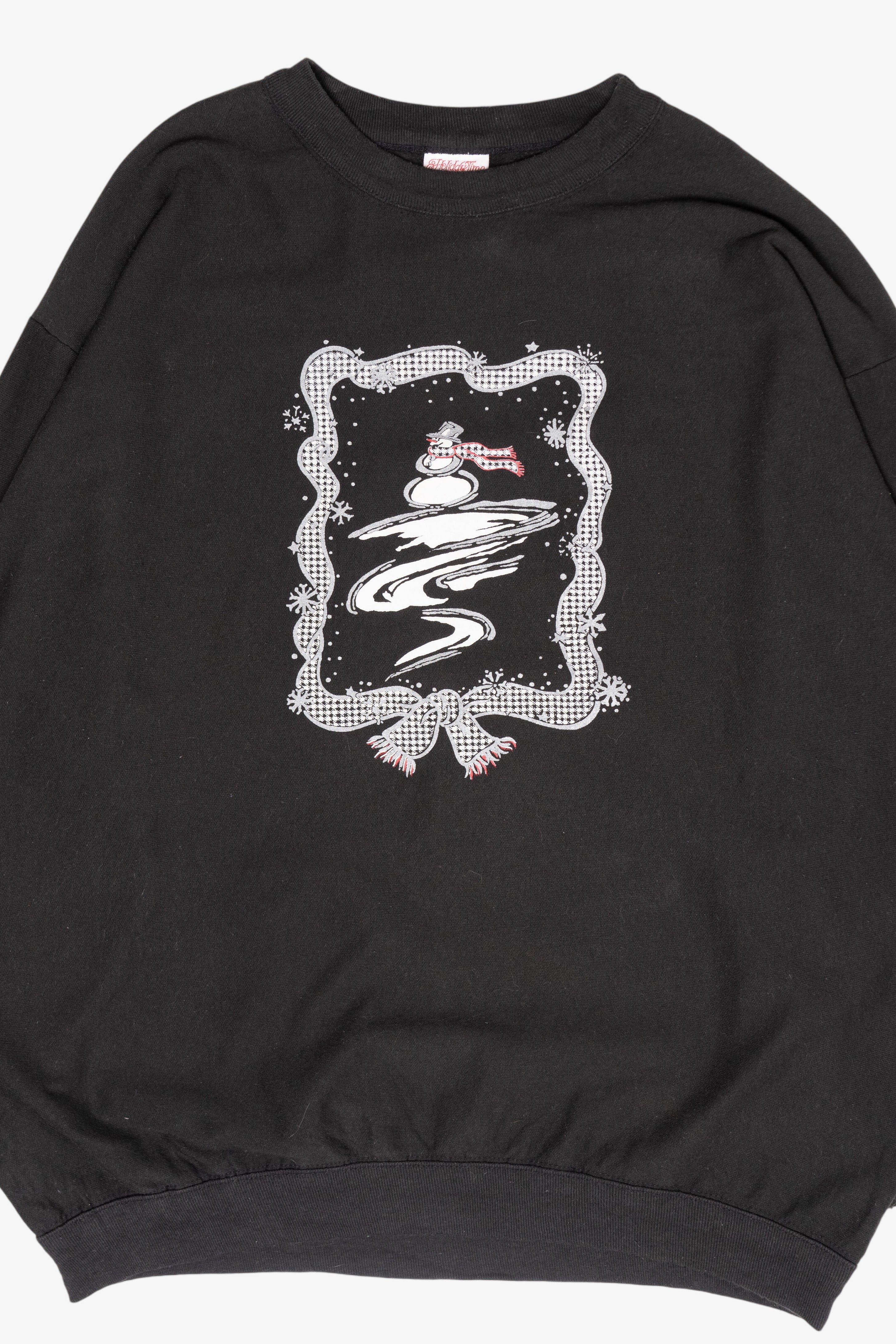 Snowman Cyclone Vintage Ugly Christmas Sweatshirt (1990s)