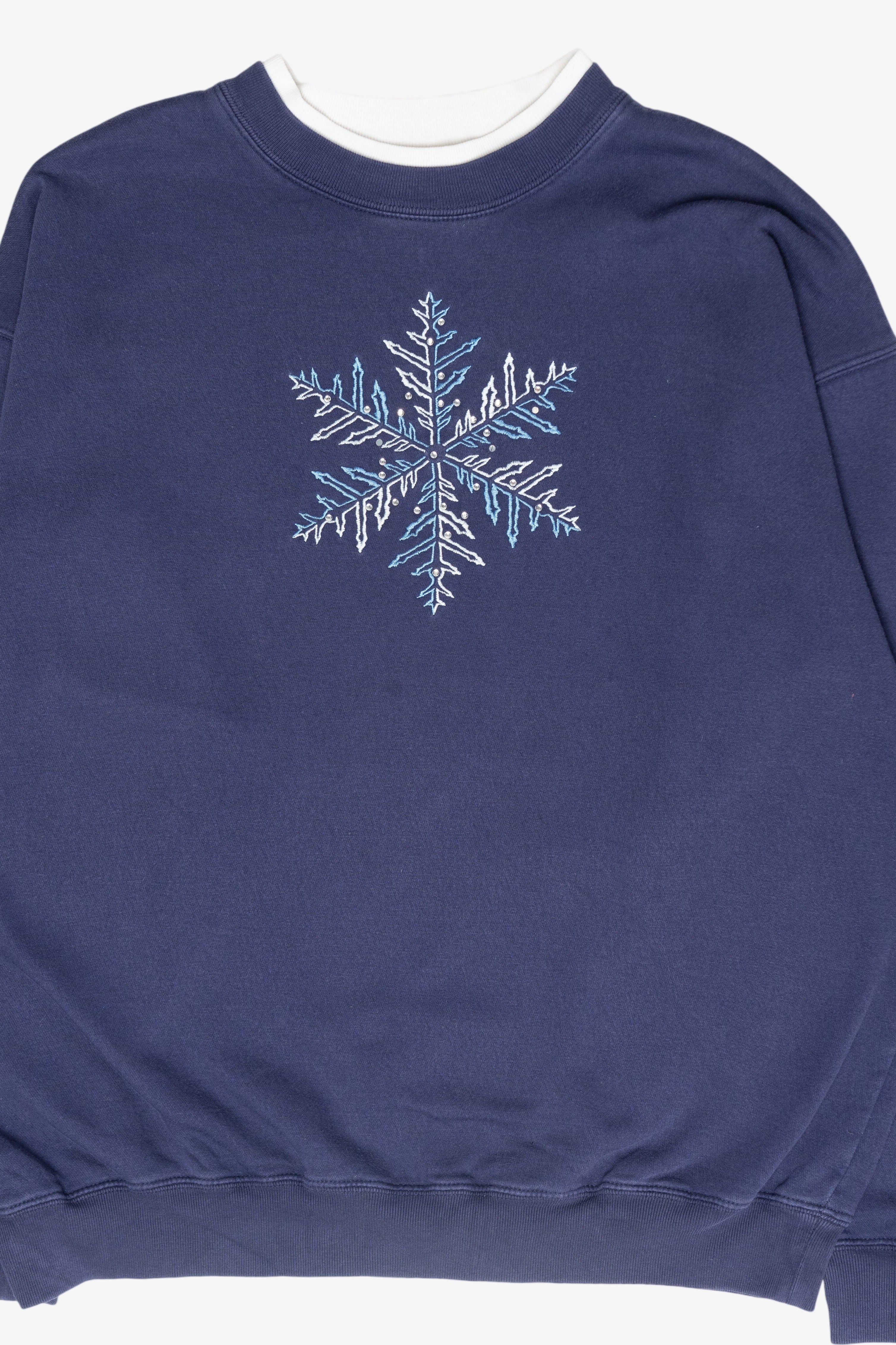 Snowflake Vintage Ugly Christmas Sweatshirt (1990s)