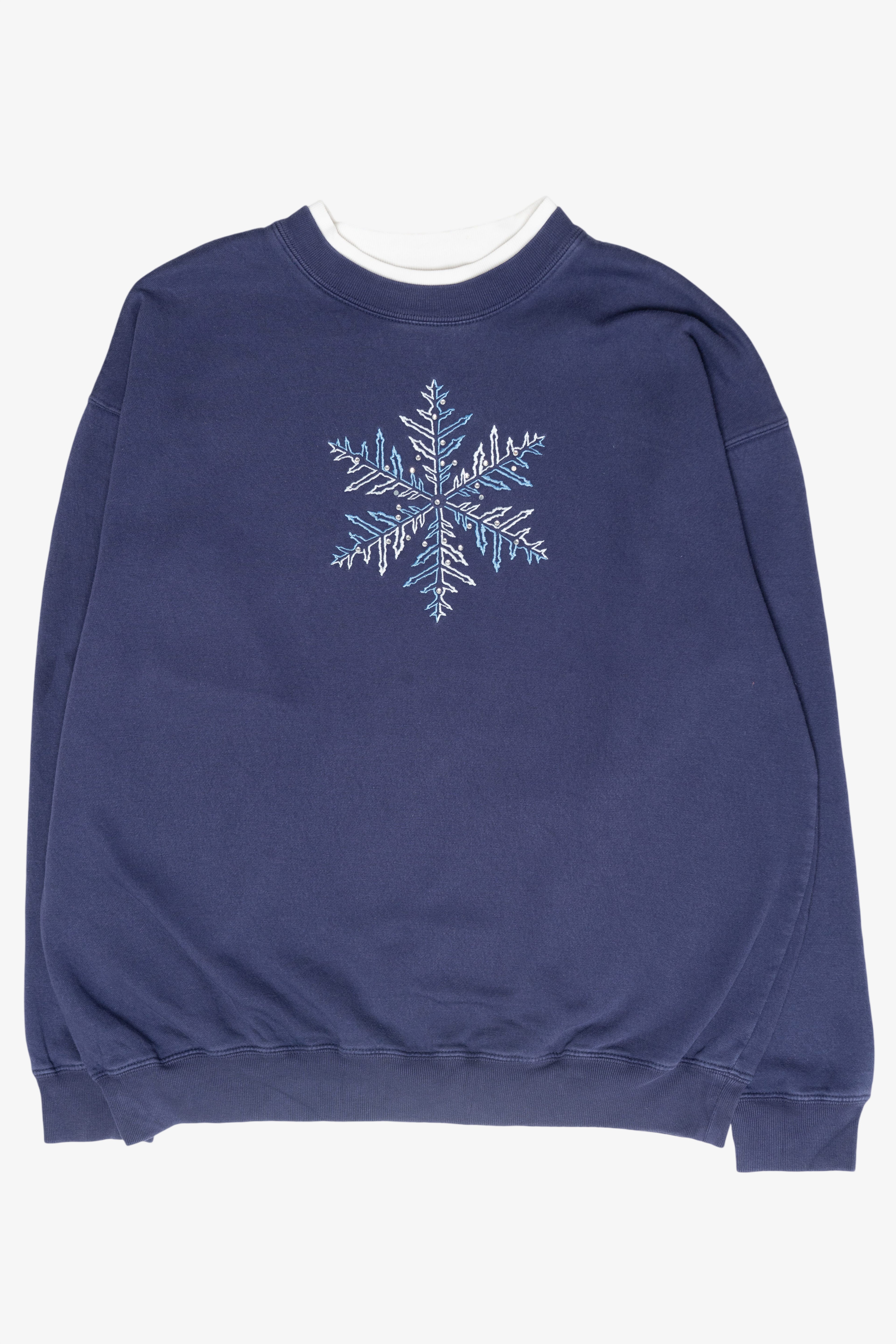 Snowflake Vintage Ugly Christmas Sweatshirt (1990s)