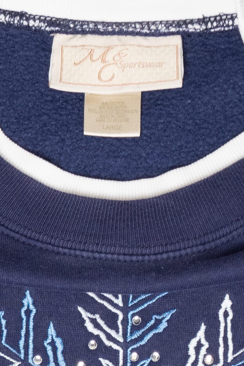 Snowflake Vintage Ugly Christmas Sweatshirt (1990s)