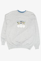 "Good Cheer" Snowmen Vintage Ugly Christmas Sweatshirt (1990s)