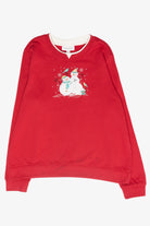 Bird Watching Snowmen Vintage Ugly Christmas Sweatshirt (2000s)