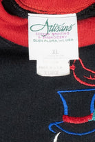 Abstract Snowman Vintage Ugly Christmas Sweatshirt (1990s)