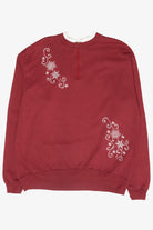 Snowflakes Vintage Ugly Christmas Partial Zip Sweatshirt (1990s)
