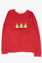 Jolly Trees Vintage Ugly Christmas Sweatshirt (1990s)