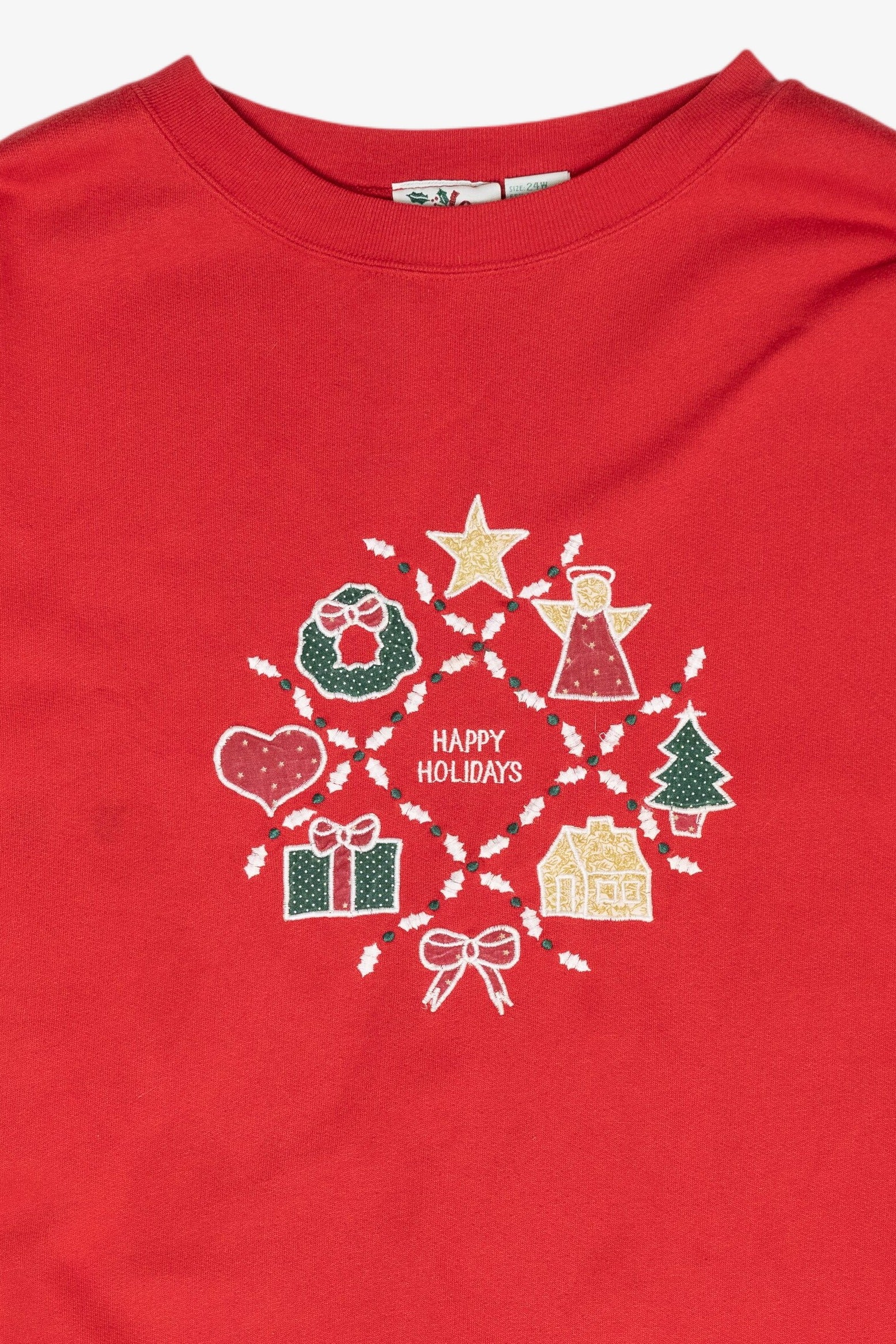 "Happy Holidays" Vintage Ugly Christmas Sweatshirt (1990s)