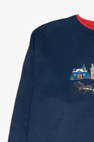 Cozy Winter Village Ugly Vintage Christmas Sweatshirt (1980s)
