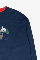 Cozy Winter Village Ugly Vintage Christmas Sweatshirt (1980s)