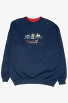 Cozy Winter Village Ugly Vintage Christmas Sweatshirt (1980s)