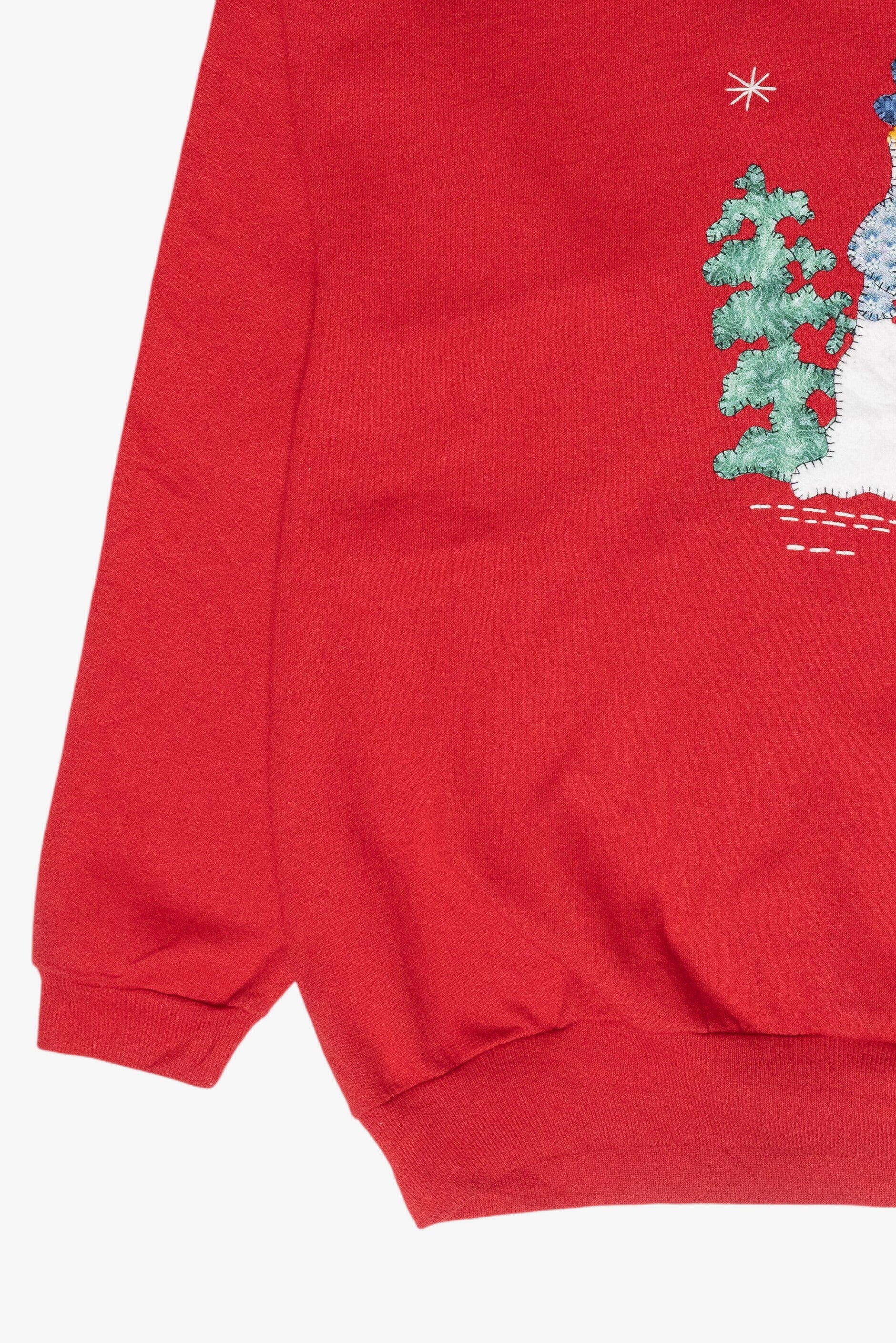 Snowmen Handmade Vintage Ugly Christmas Sweatshirt (1990s)