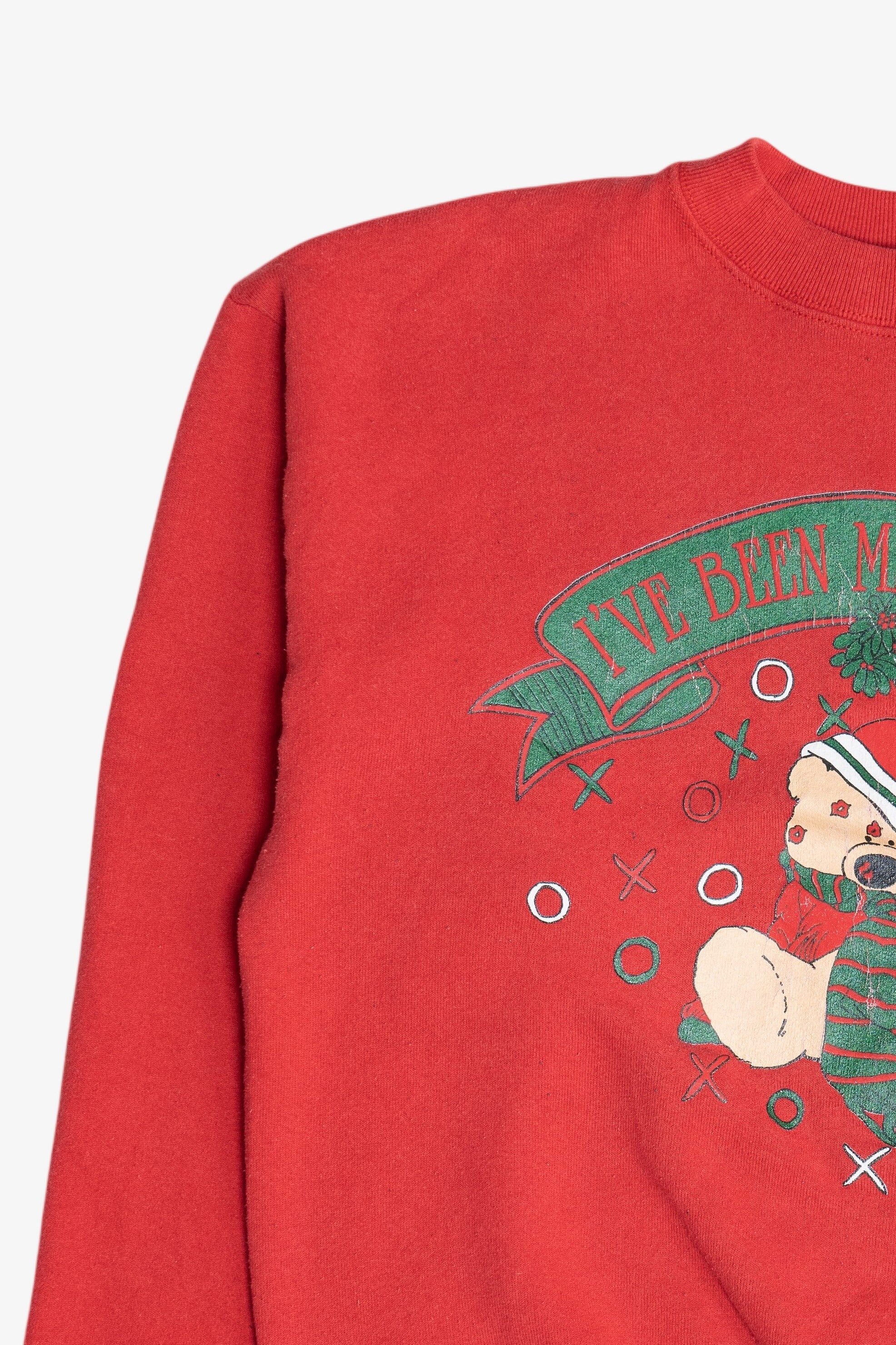 Vintage "I've Been Mistletoed" Bear Ugly Christmas Sweatshirt (1990s)