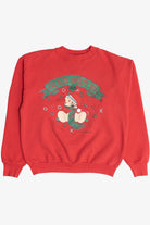 Vintage "I've Been Mistletoed" Bear Ugly Christmas Sweatshirt (1990s)
