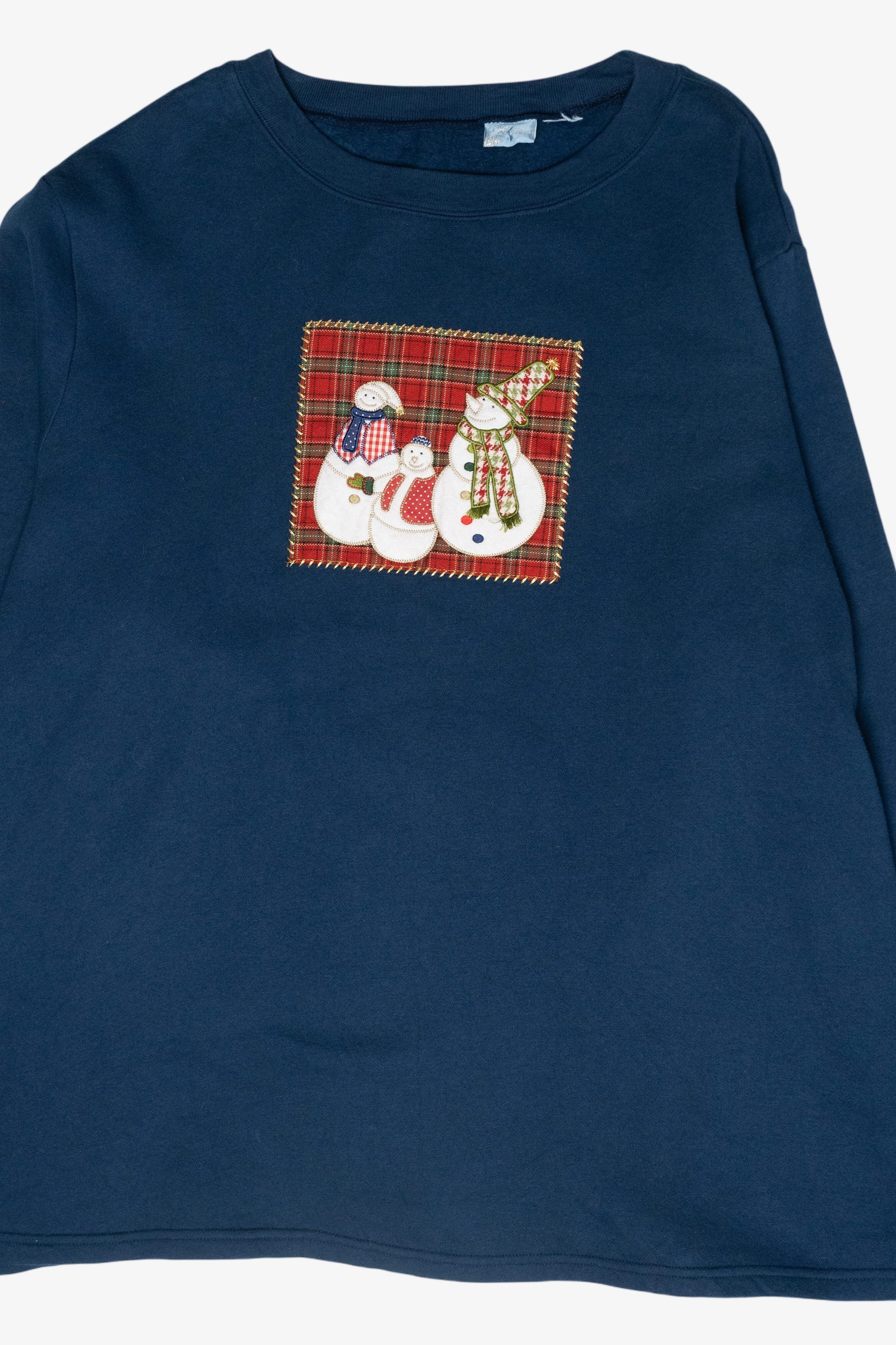 Snowman Friends Vintage Ugly Christmas Sweatshirt (1990s)