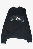 Prancing Reindeer Vintage Ugly Christmas Sweatshirt (1990s)