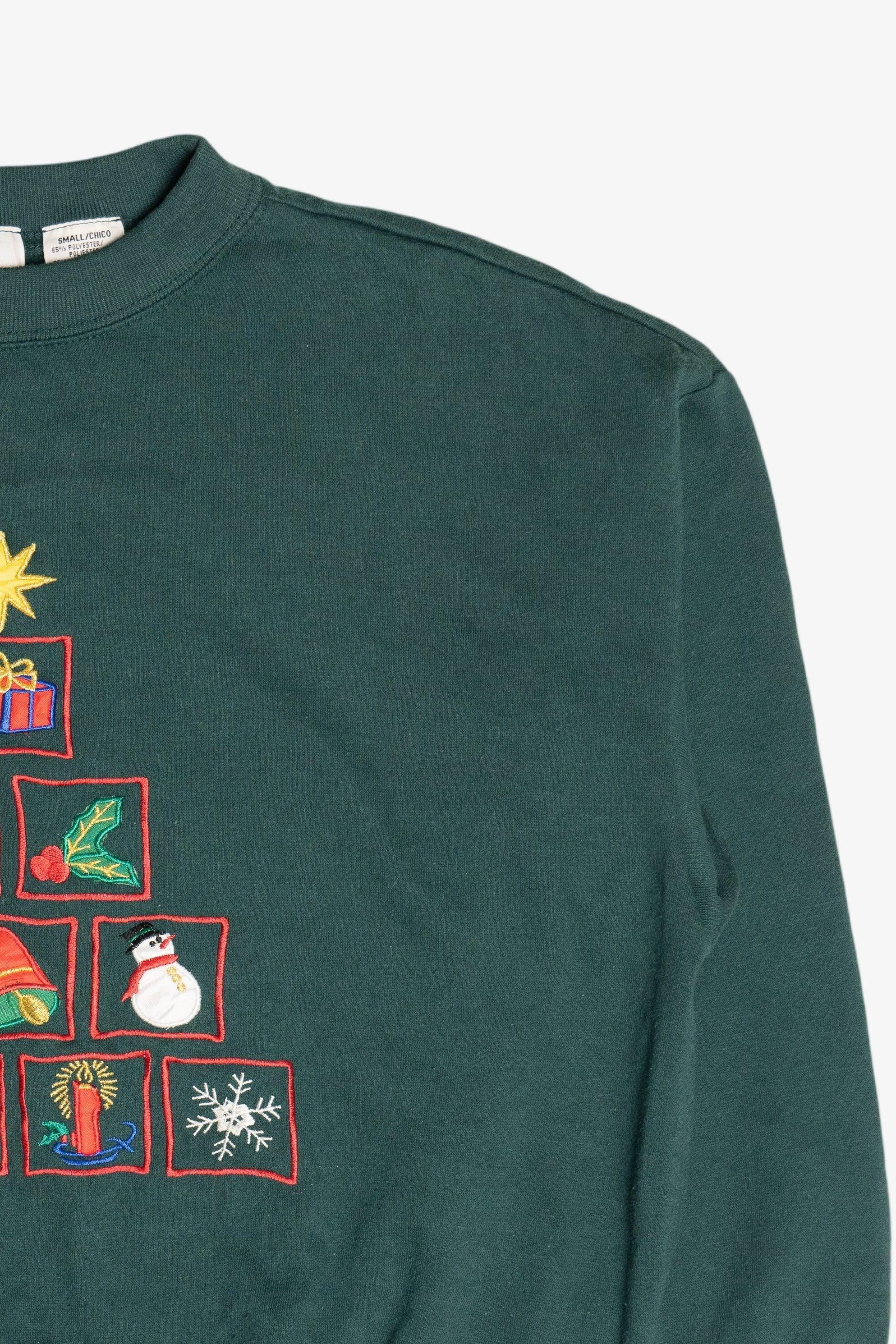Vintage Embroidered Ugly Christmas Sweatshirt (1990s)