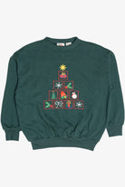 Vintage Embroidered Ugly Christmas Sweatshirt (1990s)