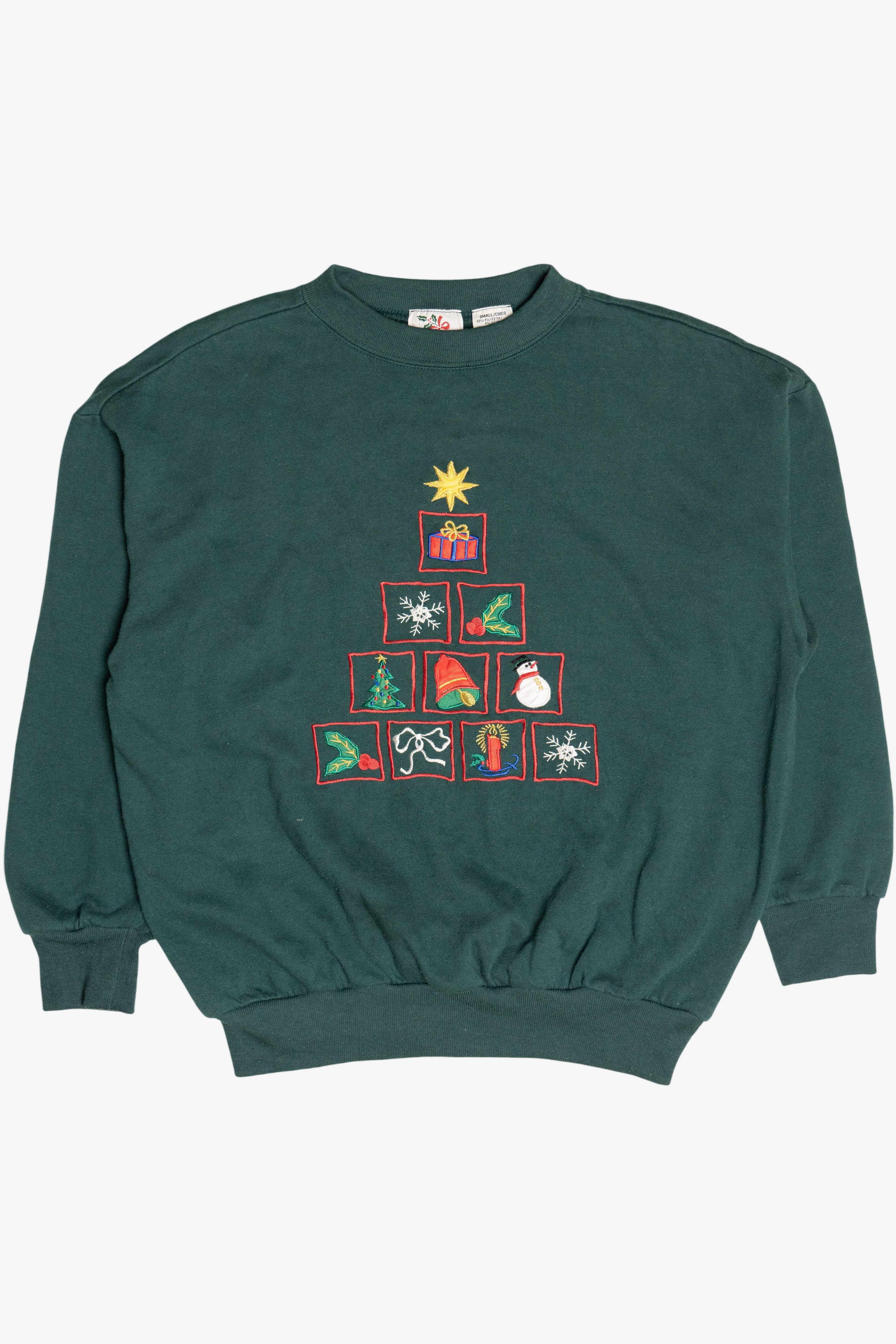 Vintage Embroidered Ugly Christmas Sweatshirt (1990s)
