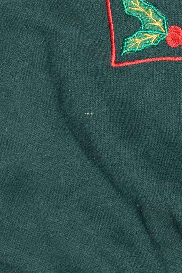 Vintage Embroidered Ugly Christmas Sweatshirt (1990s)