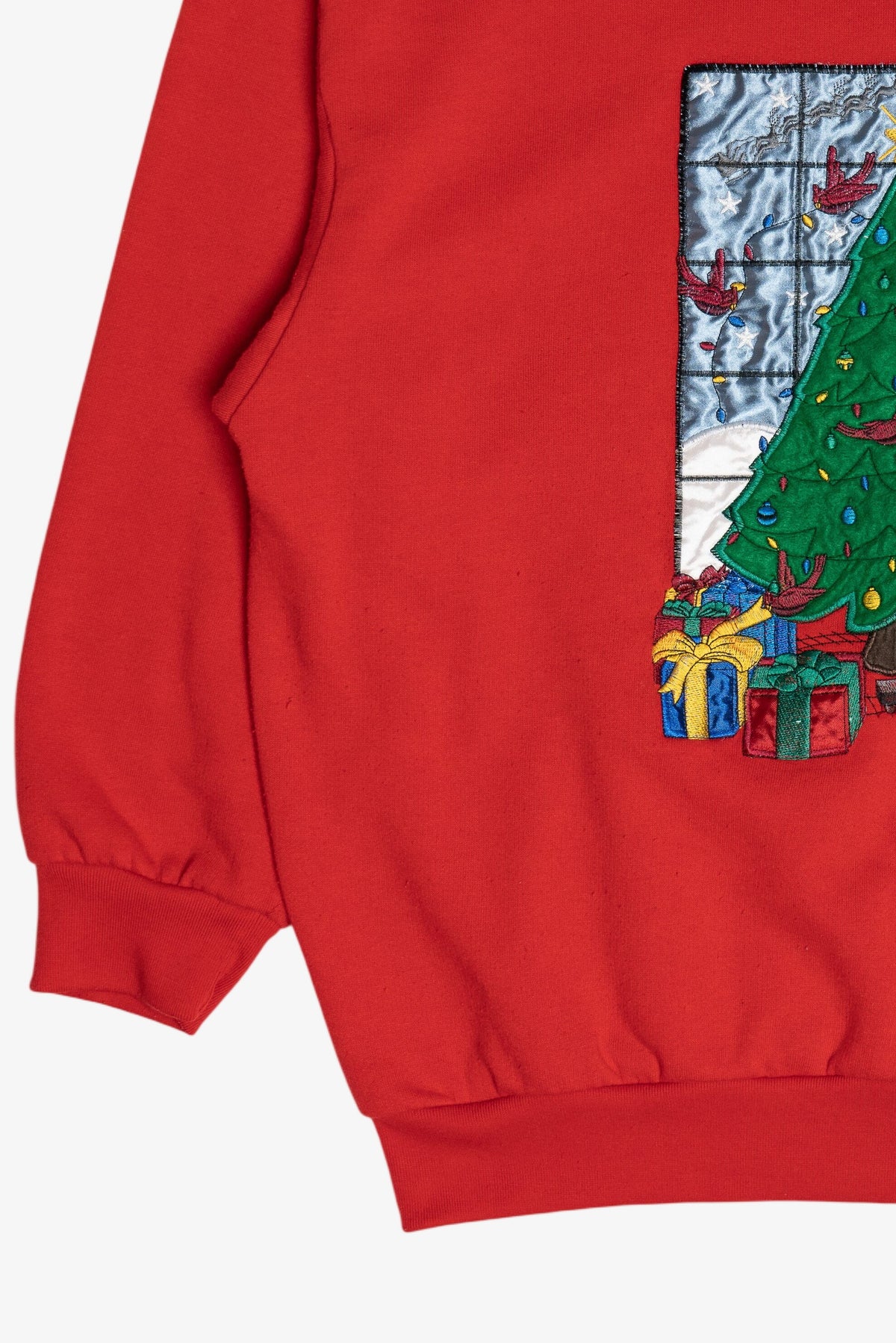 Vintage Christmas Tree In Window Ugly Christmas Sweatshirt (1990s)