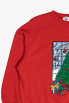 Vintage Christmas Tree In Window Ugly Christmas Sweatshirt (1990s)