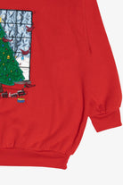 Vintage Christmas Tree In Window Ugly Christmas Sweatshirt (1990s)
