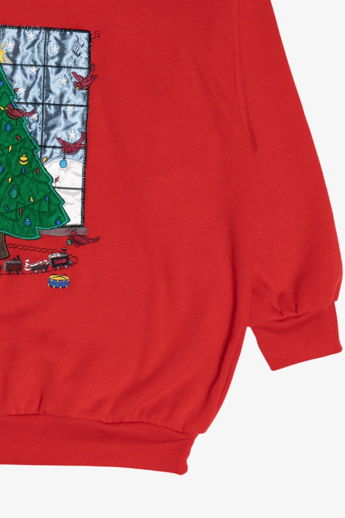 Vintage Christmas Tree In Window Ugly Christmas Sweatshirt (1990s)