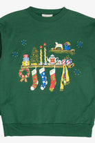 Vintage Stockings On Christmas Mantle Ugly Christmas Sweatshirt (1990s)