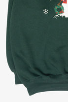 Snowman Tree Hunting Vintage Ugly Christmas Sweatshirt (1990s)