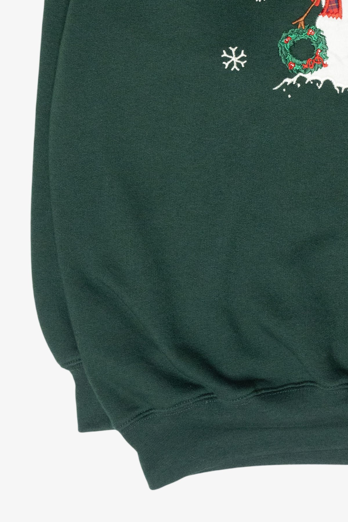 Snowman Tree Hunting Vintage Ugly Christmas Sweatshirt (1990s)