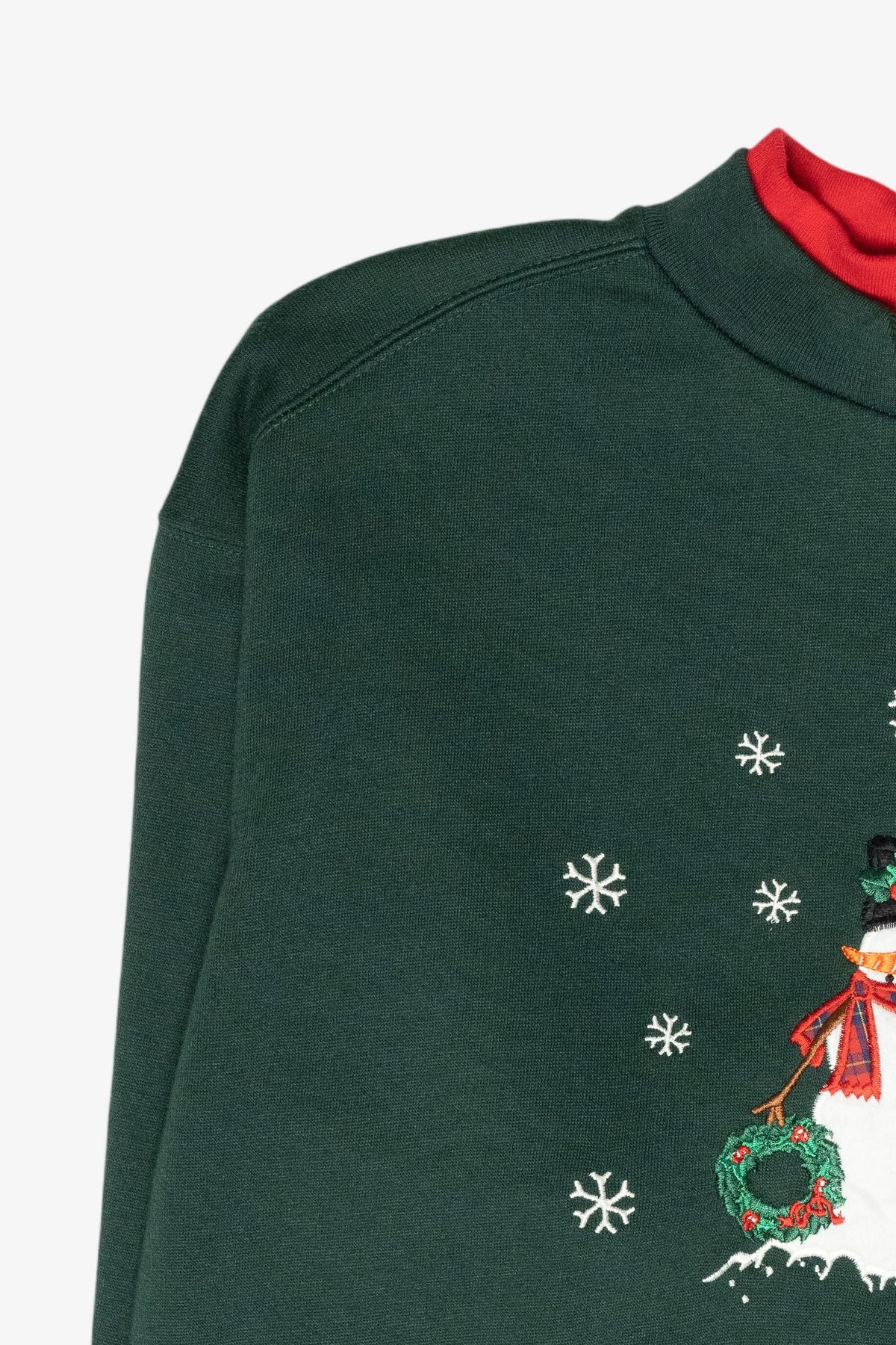 Snowman Tree Hunting Vintage Ugly Christmas Sweatshirt (1990s)