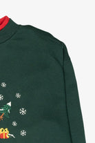 Snowman Tree Hunting Vintage Ugly Christmas Sweatshirt (1990s)