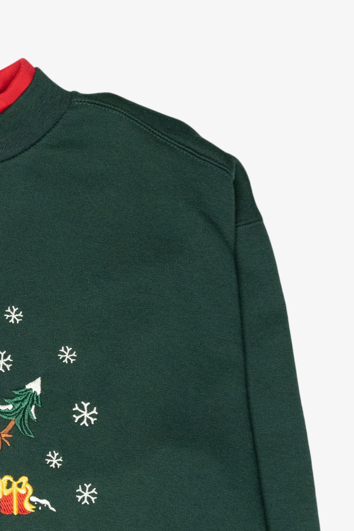 Snowman Tree Hunting Vintage Ugly Christmas Sweatshirt (1990s)