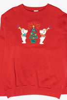 Trumpeter Bears Vintage Ugly Christmas Sweatshirt (1990s)