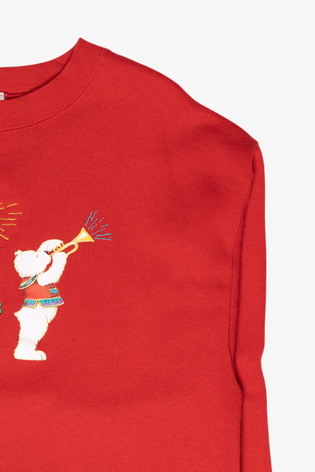 Trumpeter Bears Vintage Ugly Christmas Sweatshirt (1990s)