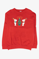 Trumpeter Bears Vintage Ugly Christmas Sweatshirt (1990s)