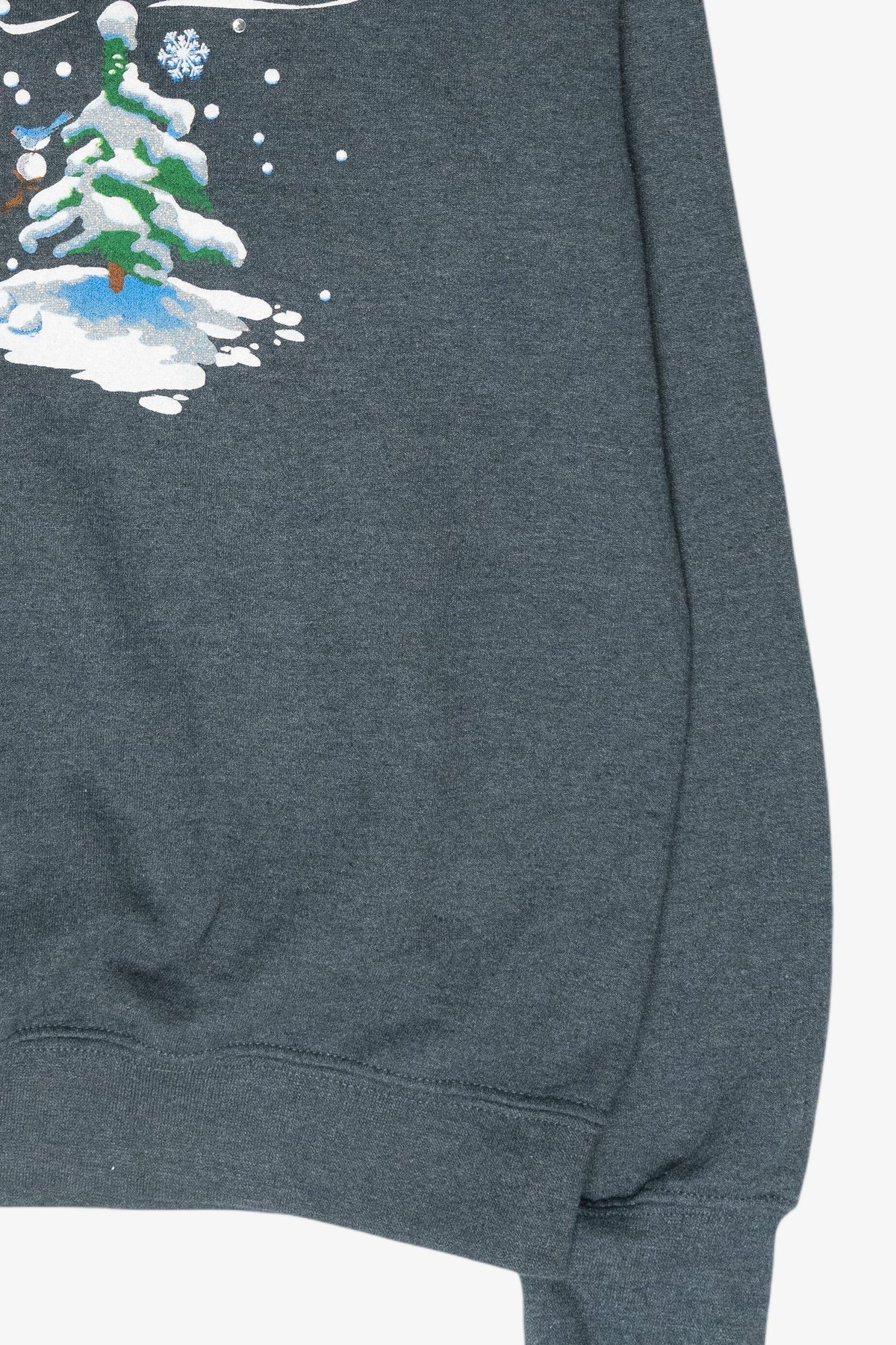 "Warm Wishes" Snowman Vintage Ugly Christmas Sweatshirt (2000s)