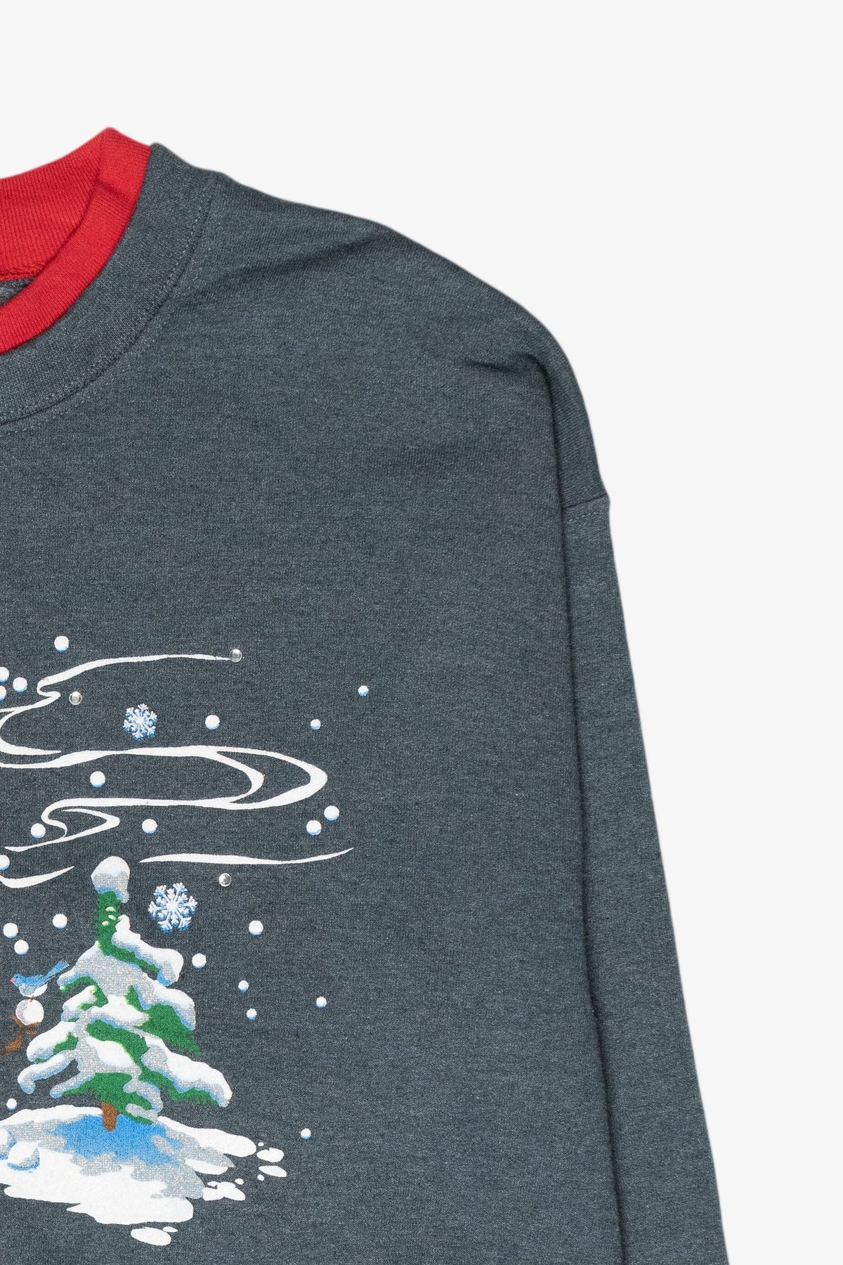 "Warm Wishes" Snowman Vintage Ugly Christmas Sweatshirt (2000s)