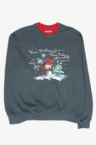 "Warm Wishes" Snowman Vintage Ugly Christmas Sweatshirt (2000s)