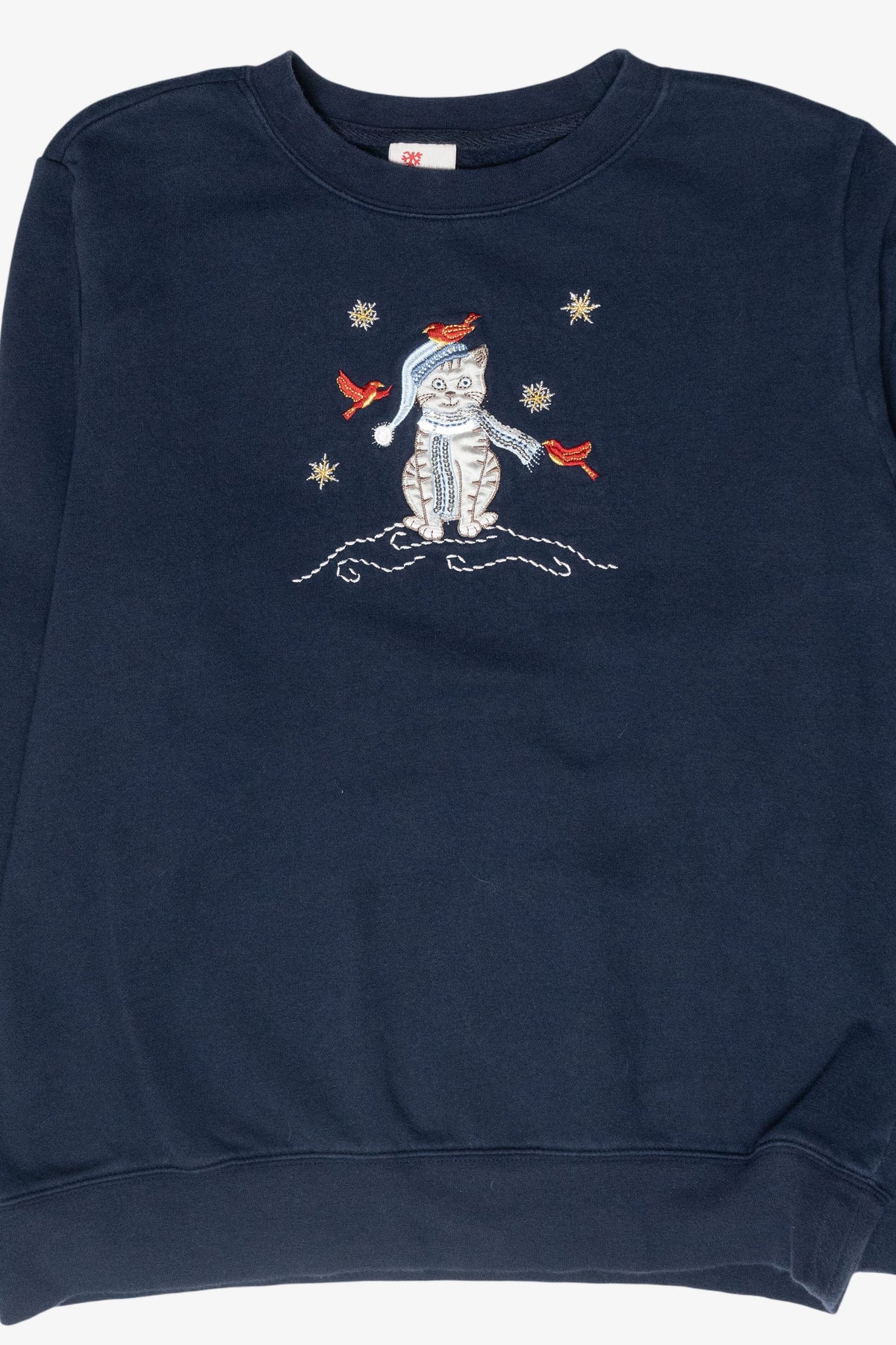 Silly Cat Vintage Ugly Christmas Sweatshirt (2000s)