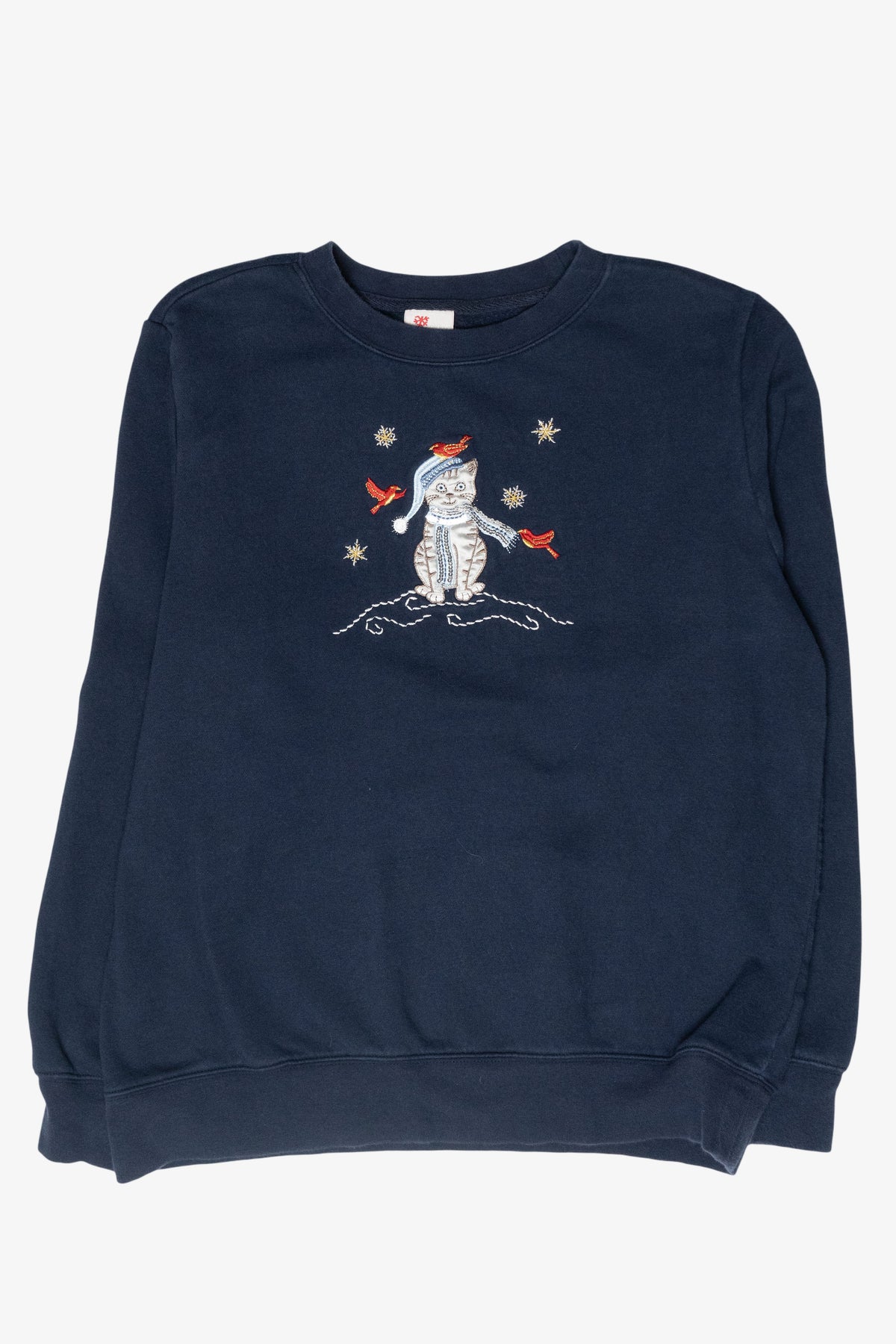 Silly Cat Vintage Ugly Christmas Sweatshirt (2000s)