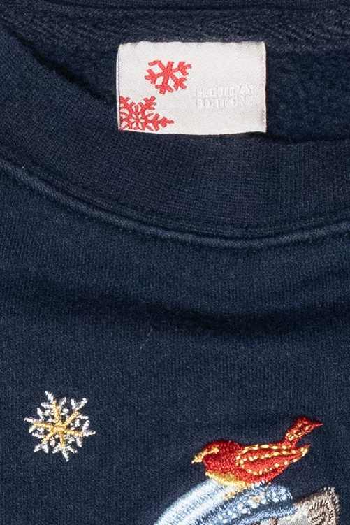 Silly Cat Vintage Ugly Christmas Sweatshirt (2000s)