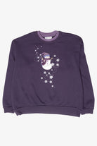 Whimsy Snowman Vintage Ugly Christmas Sweatshirt (2000s)