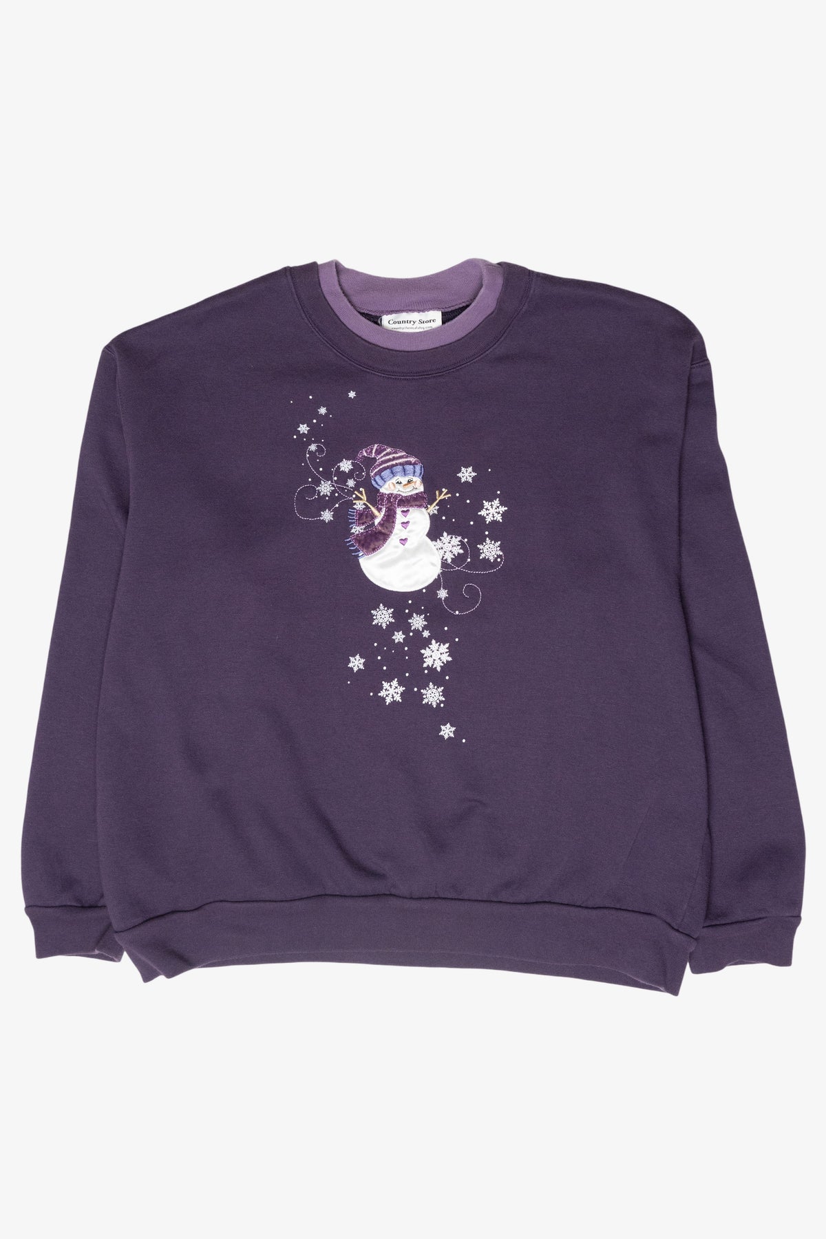 Whimsy Snowman Vintage Ugly Christmas Sweatshirt (2000s)