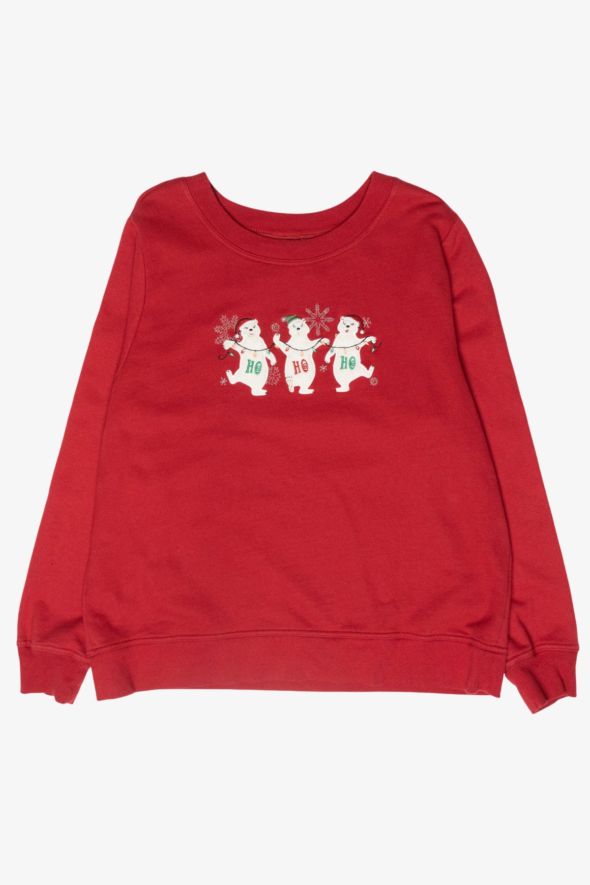 "Ho Ho Ho" Polar Bears Vintage Ugly Christmas Sweatshirt (2000s)