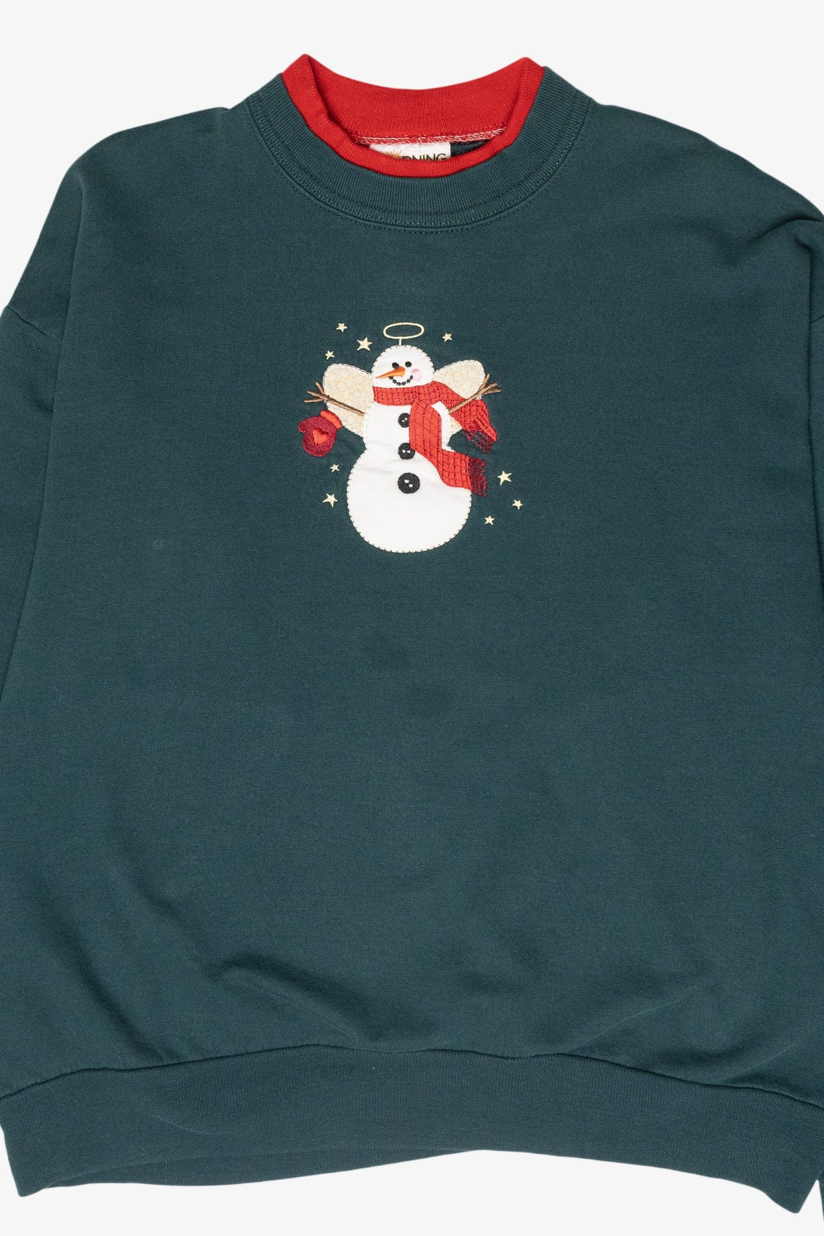Snowman Angel Vintage Ugly Christmas Sweatshirt (1990s)