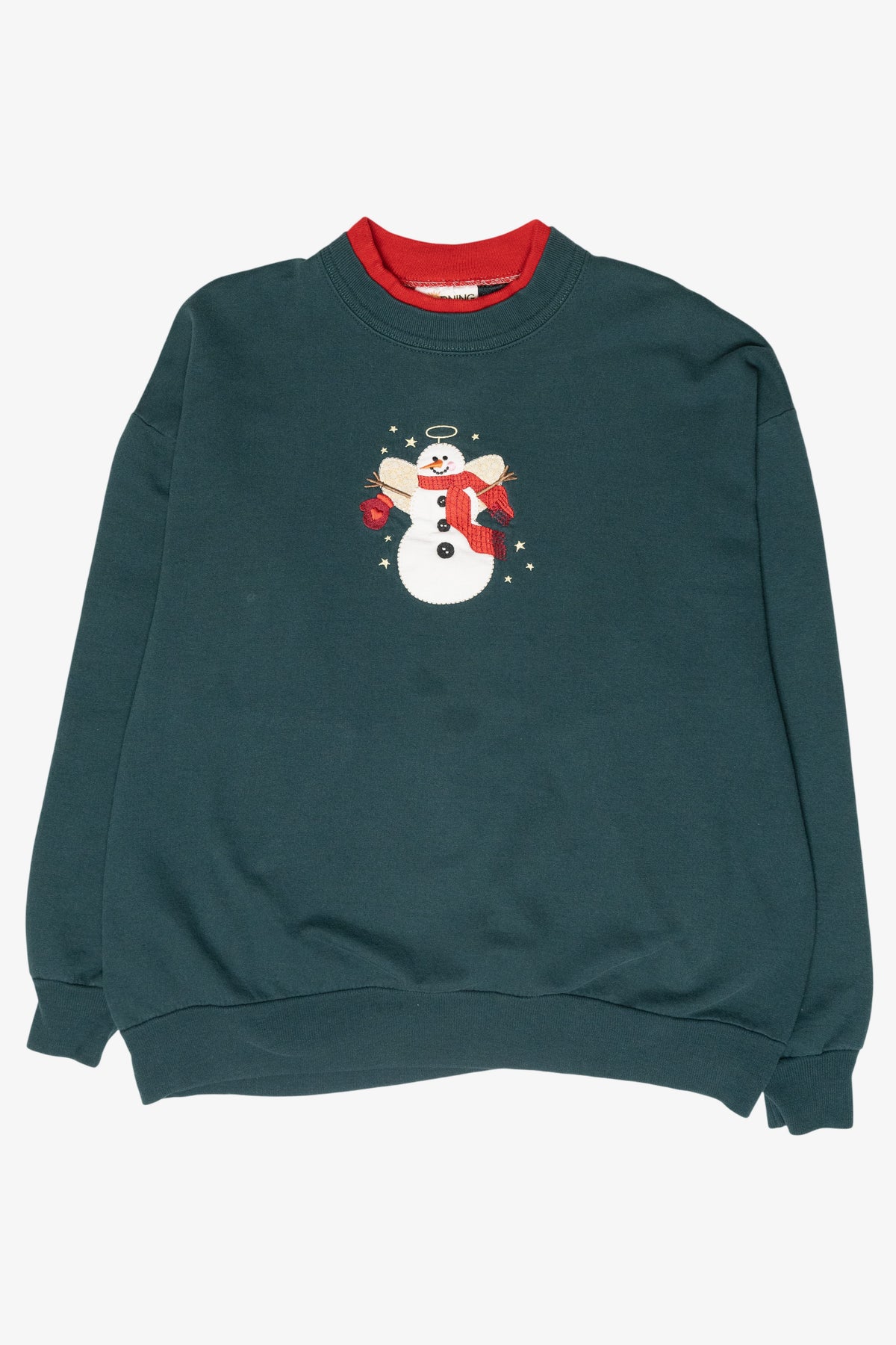 Snowman Angel Vintage Ugly Christmas Sweatshirt (1990s)