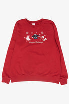 "Happy Holidays" Ice Skates Vintage Ugly Christmas Sweatshirt (2000s)