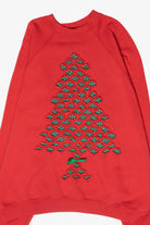 Handmade Tree Cutout Vintage Ugly Christmas Sweatshirt (1990s)